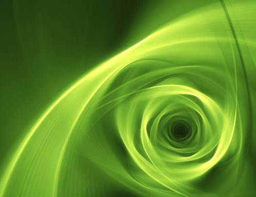 Grüne Lichtspirale